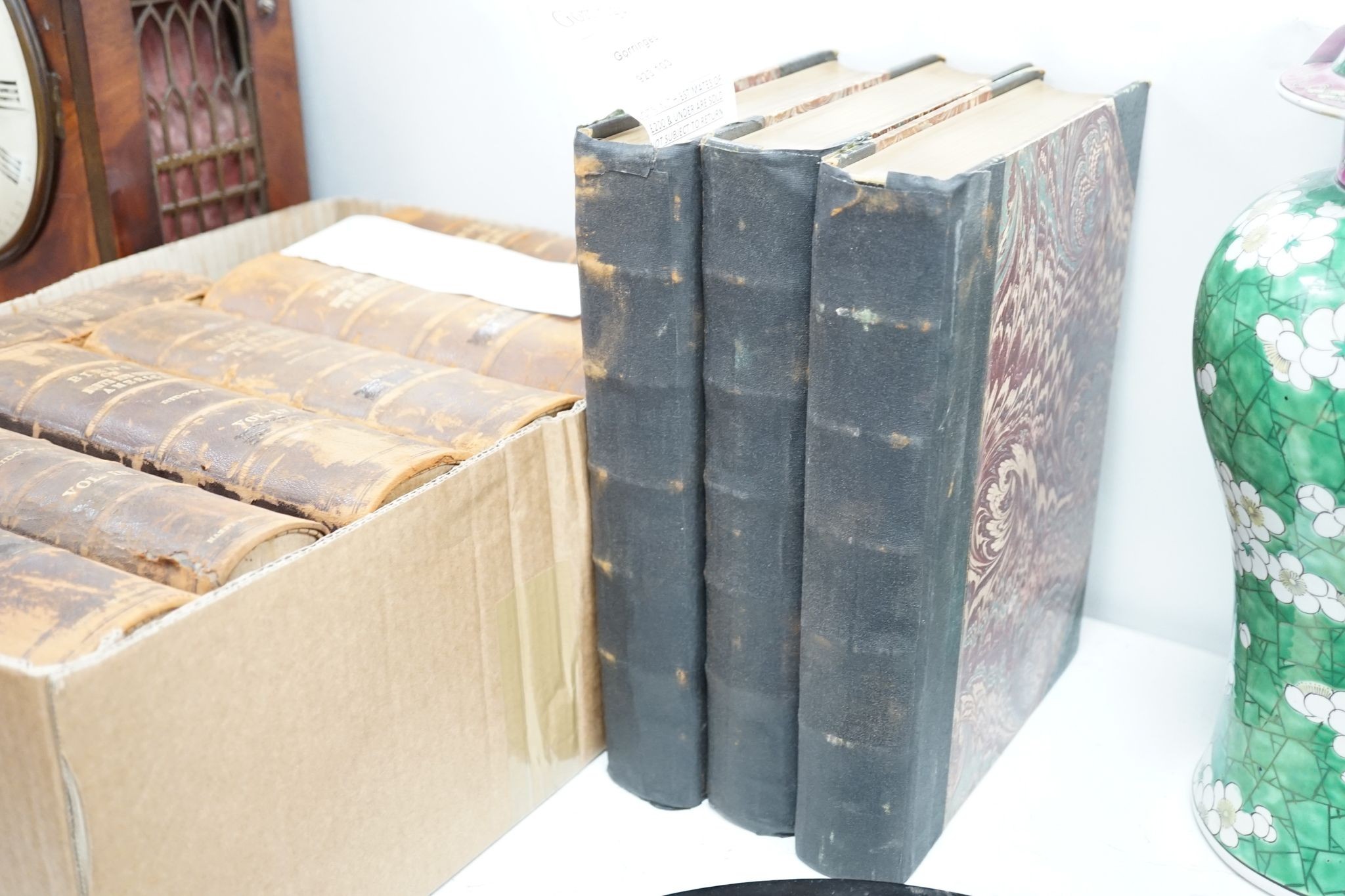 Baird, S.F. & Others - A History of North America Birds: Land Birds, 3 vols., coloured plates and other illus.; old half leather and marbled boards, gilt tops and marbled e/ps., 4to.